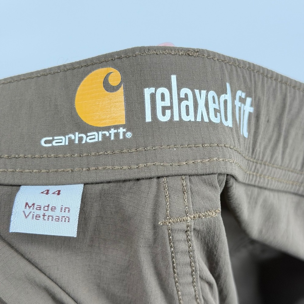 Carhartt Force Madden Cargo Shorts Mens 44 Brown Relaxed Fit Ripstop Workwear - Picture 3 of 6